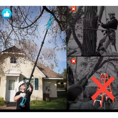 Kalvrix Apex Pro – Cordless 2-in-1 Telescopic Chainsaw (6”) with Free Battery & Charger