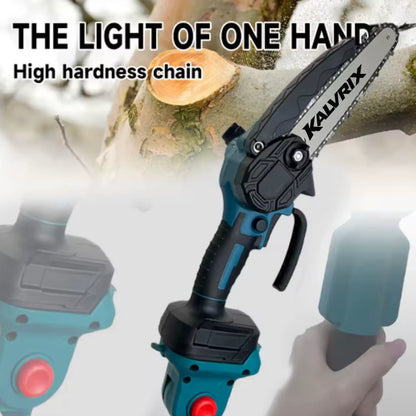 Kalvrix Apex Pro – Cordless 2-in-1 Telescopic Chainsaw (6”) with Free Battery & Charger