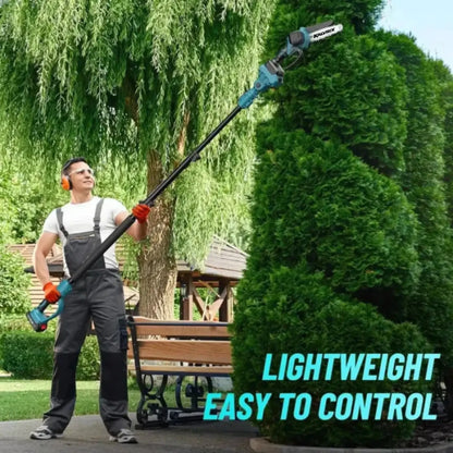 Kalvrix Apex Pro – Cordless 2-in-1 Telescopic Chainsaw (6”) with Free Battery & Charger